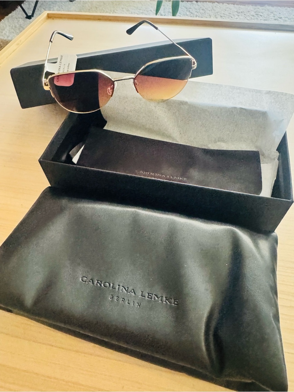 NWT Carolina Lemke Giselle Sunglasses